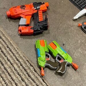 Nerf Action Blaster Set - Orange, Green, and Black